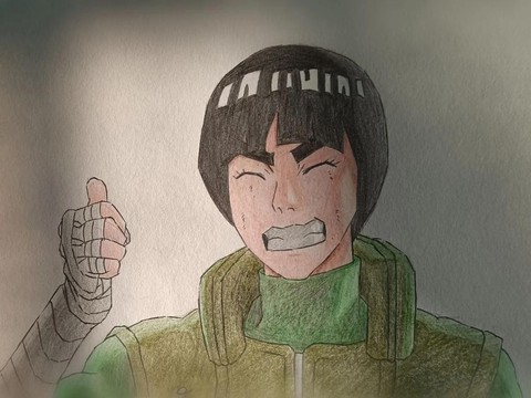 火影忍者怎么画李洛克